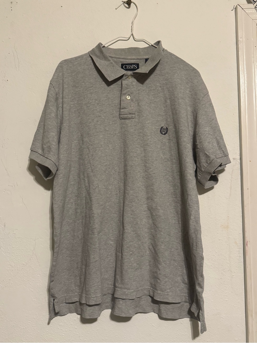 Chaps Men’s Gray Polo Shirt Size XL